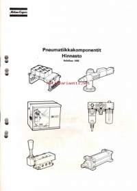 Atlas Copco pneumatiikkakomponentit,  Huhtikuu 1982, hinnasto.