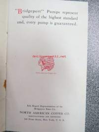 Bridgeport Pumps - Automobile, Motorcycle, BicycleFoot ball pumps, gas lanterns, Oil lanterns for Bicycles - North American Copper Co. -ilmapumppujen ja lyhtyjen