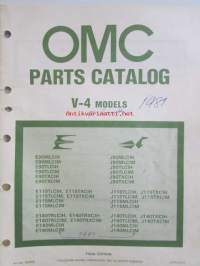 OMC - Evinrude Parts catalog V-4 Models 1981 - Perämoottorin varaosaluettelo v.1981, Katso kuvista tarkempi malliluettelo ja sisältö.