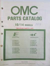 OMC - Evinrude Parts catalog 10/14 Models 1981 - Perämoottorin varaosaluettelo v.1981, Katso kuvista tarkempi malliluettelo ja sisältö.