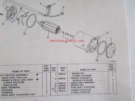 OMC - Stern Drive 400 series Parts 120/140 models 1981 - Perämoottorin varaosaluettelo v.1981, Katso kuvista tarkempi malliluettelo ja sisältö.