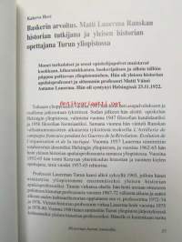Historiaa Auran rannoilta - Turkulaista historiantutkimusta ja historiantutkijoita