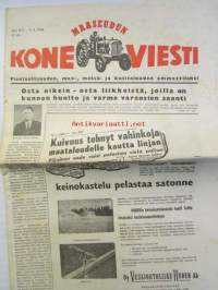Koneviesti 1956 nr 8-9 -mm. Ula -Asa 1029 Hi-Fi mainos, Fordson Major Teknillinen esittely, Harvestaire -leikkuupuimuri, Uutta Kasvinsuojeluvälineiden alalla