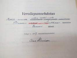 Nakkila-nimisen valtion metsämaan asuttamisesta Ptruman kylässä Laukkaan kunnassa Vaasan lääniä tehnyt vuonna 1937 maanmittausinsinööri Aino Nieminen