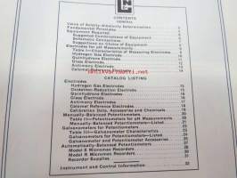Apparatus for Hydrogen ion concentration (pH) Measurements in laboratory and plant - Catalog EN-96 1937 - Leeds &amp; Northrup Company