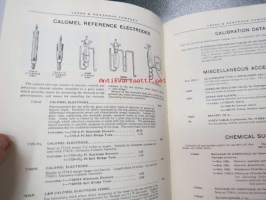 Apparatus for Hydrogen ion concentration (pH) Measurements in laboratory and plant - Catalog EN-96 1937 - Leeds &amp; Northrup Company