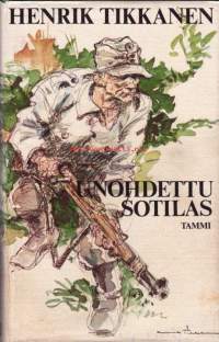 Unohdettu sotilas - Henrik Tikkanen, 1974. 2.p.  Hirtehisen-huumorinen kirja arvojen ristiriidasta, kun sodan moraalia sovelletaan rauhan aikana