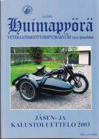Huimapyörä. Veteraanimoottoripyöräklubin ry:n jäsenlehti  2A/2003/ Jäsen- ja kalusteluettelo 2003