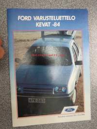 Ford varusteluettelo kevät 1984