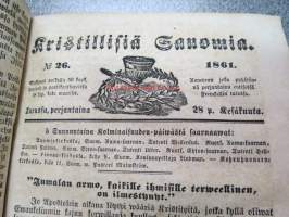 Kristilisiä Sanomia wuonna 1861-1862 -sidottu vuosikerta