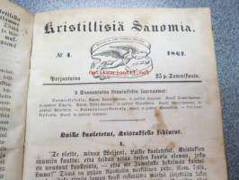 Kristillisiä Sanomia -vuosikerrat 1864-68 yhteissidoksena, vuosikerrat eivät ole täydelliset