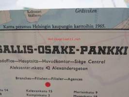 Helsinki -kartta Kansallis-Osake-Pankki 1963