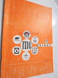 Me kaikki A. Ahlström Osakeyhtiön henkilökuntalehti 1958 nr 3, pientä juttua puhelimistä, mietteitä harjoittelustani Suomessa Karhulan tehtailla (Karl