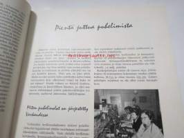 Me kaikki A. Ahlström Osakeyhtiön henkilökuntalehti 1958 nr 3, pientä juttua puhelimistä, mietteitä harjoittelustani Suomessa Karhulan tehtailla (Karl