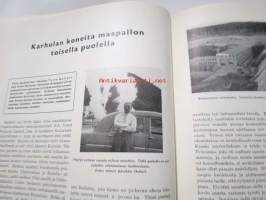 Me kaikki A. Ahlström Osakeyhtiön henkilökuntalehti 1958 nr 3, pientä juttua puhelimistä, mietteitä harjoittelustani Suomessa Karhulan tehtailla (Karl