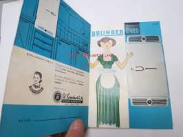 Bolinder S-125 v. 1958 uutuusjääkaappi -myyntiesite
