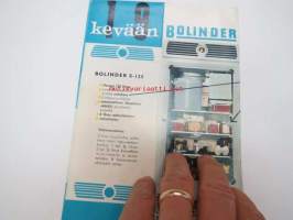 Bolinder S-125 v. 1958 uutuusjääkaappi -myyntiesite