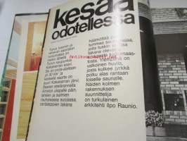 Avotakka 1969 nr 3, Domino-talo, kesää odotellessa - saunamajat ja huvila Kakskerran saaressa suunnittelija Ilpo Raunio, uusittu lastenhuone, uutta naapurista -