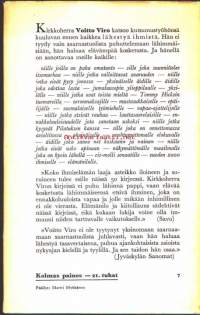 Kirjeitä ilosta, surusta ja ihmisestä, 1957. 3. painos.