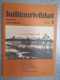 Kulttuurivihkot - taisteleva kulttuurilehti 1974 nr 4, sis. mm. seur. artikkelit; Taide kuuluu kansalle, Esko-Juhani Tennilä - toisenlaista Pohjolaa - Muurmanskin