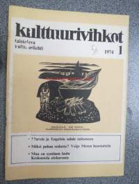 Kulttuurivihkot - taisteleva kulttuurilehti 1974 nr 1, sis. mm. seur. artikkelit; Marxin ja Engelsin suhde taiteeseen, Miksi puhun sodasta? - Veijo Meren