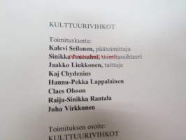 Kulttuurivihkot - taisteleva kulttuurilehti 1974 nr 1, sis. mm. seur. artikkelit; Marxin ja Engelsin suhde taiteeseen, Miksi puhun sodasta? - Veijo Meren