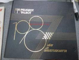 Peugeot / Talbot 1987 Väri- ja sisustuskartta -autoliikkeen kansio