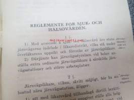 Valtionrautatiet (Kaikille) Sairaan- ja terveydenhoidon ohjesääntö 1928 Statsjärnvägarna (För alla) Reglemente för sjuk- och hälsovården