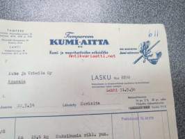 Tampereen Kumi-Aitta Tampere 31.5.1954 -asiakirja