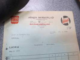 Sören Berner &amp; Co, (Castrol) Helsinki, 27.4.1954 -asiakirja