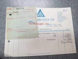 ARTEX Autovarustus Oy, Helsinki, 12.11.1954 -asiakirja