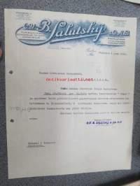 Oy B. Salutskij &amp; Co Ab, Turku, 4.6.1929 -asiakirja