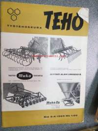 Teho 1965 nr 3-4 sis. mm. seur. artikkelit / kuvat / mainokset; Muko Oy, John Deere 5010, Kasvien vedentarve, Aiheuttaako nykyinen koneellistaminen mullan