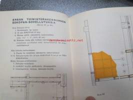 Rakentajan Sokopan (lastulevy) opas -mitat, laadut, käyttö, rakenteita ym.