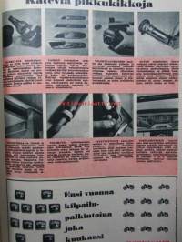 Tekniikan Maailma 1960 nr 12 -mm. Pölyimurit testissä kuvat ja tekniset tiedot, Pakettiautot henkilökuljetukseen, 3 sivua kuvia. ( Peugeot, WV, Citroen, Austin,