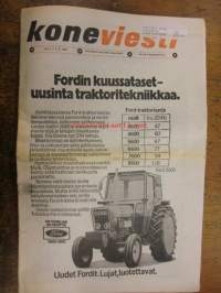 Koneviesti 1976 / 7 sis mm.Hevosvoimat hintapuntarissa.Veronannäyttely 1976.Traktori joka seitsemäs minuutti,Fiat.Lehmät ulos jasorvi