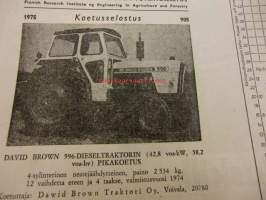 Koneviesti 1976 / 7 sis mm.Hevosvoimat hintapuntarissa.Veronannäyttely 1976.Traktori joka seitsemäs minuutti,Fiat.Lehmät ulos jasorvi