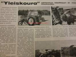 Koneviesti 1971 / 2 sis mm. Kotimainen pyöröpöyhin.&quot;Yleiskoura&quot;moneen käsittelyyn.Vakolan parsinavettatutkimus.Automaattinen ketjujarru.Natikka-sarjan kuopus