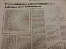 Koneviesti 1971 / 1 sis mm. Uudet Internationalit.Wärtsilän uutuudet.Homelite XL-400 FP,kokeessa.Moottoriöljyt testissä.Valuraudan hitsaukseen uutta