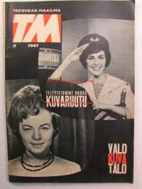 Tekniikan Maailma 1961 nr 3 -mm. Robert B. Barros Ocelotkatamari 16 solmua kesämökillä, Transistori siirtyy stereoon, Kantosiivet veneeseen mitta- ja