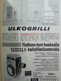 Tekniikan Maailma 1961 nr 5 -mm. Koeajossa Simca Montlhéry, 1961, paljon hienoja mainoksia mm. Crescent mopedi, Uusi Wartburg, Moskvitsh -407, Yashica 8 E III,