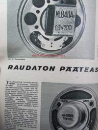 Tekniikan Maailma 1961 nr 6 -mm. Montako hevosta veneeseen, Transistorivastaanotin raudaton pääteaste, Urut ilman pillejä, Keskiluokan kinofilmit testissä Kuvat