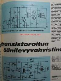 Tekniikan Maailma 1961 nr 11 -mm. Lähikuvauslaite kaksisilmäiseen peilikameraan, 3 Kanavainen stereo - Miksi ja miten, Kaksitarnsistoroitua äänilevyvahvistinta,