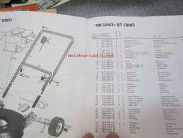 Stiga RA Dino - RB Dino - RT Dino ruohonleikkuri -käyttöohjekirja + varaosaluettelo / Instruktionsbok