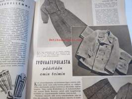 Kotiliesi 1944 nr 1 -mm. Kun joulupaisteista on luut käsissä, Työvaatepulasta omin voimin, Tony Auer Tuntematon äiti, Kukkaro  yksitvuotissuunnielma, Mandi