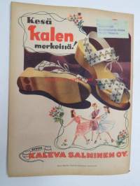 Kotiliesi 1945 nr 13-14, sis. mm. seur. artikkelit / kuvat / mainokset; Kansikuva - sommitellut Doris Bengström, Keijukaisprinssin nimipäivä - kesäleikki