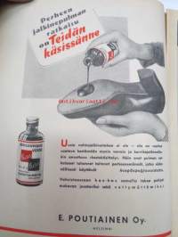 Kotiliesi 1945 nr 17-18, sis. mm. seur. artikkelit / kuvat / mainokset; Kansikuva - sommitellut Doris Bengström, Kas-Kas kengänpohjavoide, Rut Bryk Arabia,