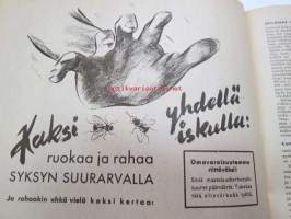 Kotiliesi 1945 nr 17-18, sis. mm. seur. artikkelit / kuvat / mainokset; Kansikuva - sommitellut Doris Bengström, Kas-Kas kengänpohjavoide, Rut Bryk Arabia,