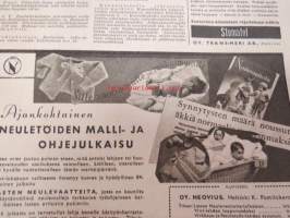 Kotiliesi 1945 nr 19,  Kansikuva Martta Wendelin (nainen kerää syksyn satoa)  Askon Tehtaat - Lahti, Huhtamäki-yhtymä Oy maistiaishuone. Ajankuvaa syksy 1945