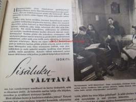 Kotiliesi 1945 nr 20, sis. mm. seur. artikkelit / kuvat / mainokset; Kansikuva Martta Wendelin, Kas-Kas kengänpohjavoide, Ohran jätetähkistä talkkunoita,